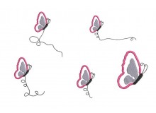 Stickdatei - Schmetterling Appli